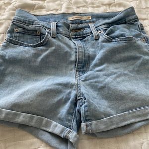 Light wash shorts. Brand is Levi’s
